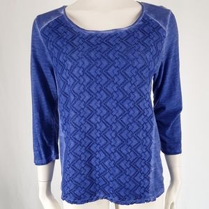 Chico's | 3/4 Sleeve Lace Overlay Blouse